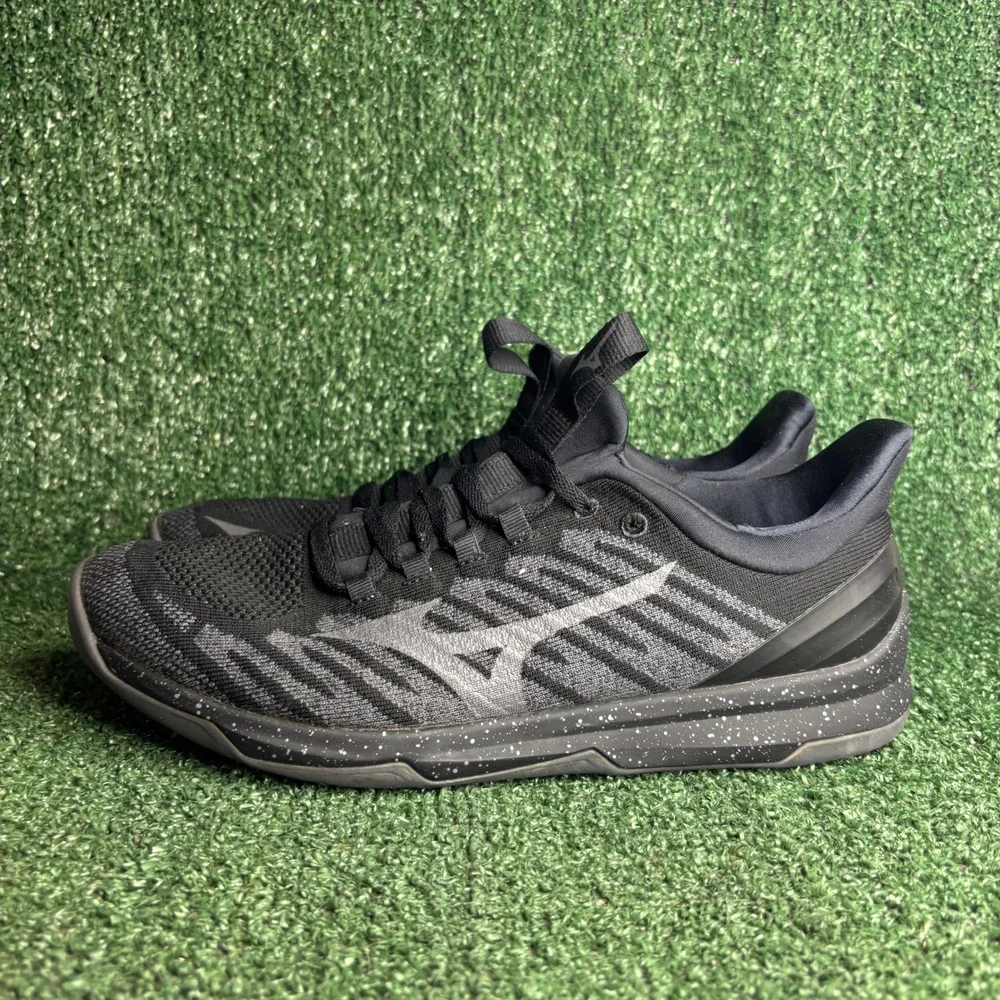 Mizuno TC-01 Training Speckled Midsole Knit Athletic Sneakers Black Mens Sz 10.5